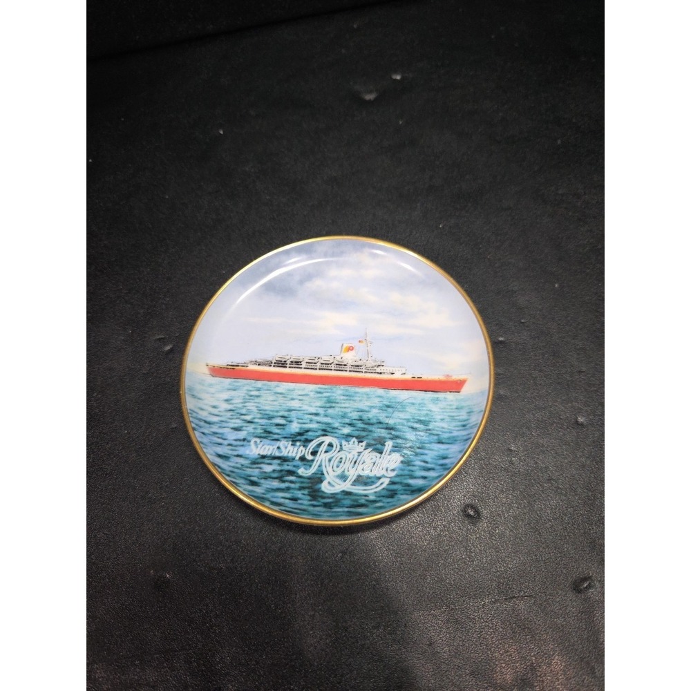 Star Ship Royale Souvenir China Plate, Kaiser West‎ Germany Plate, MCM Vtg Decor
